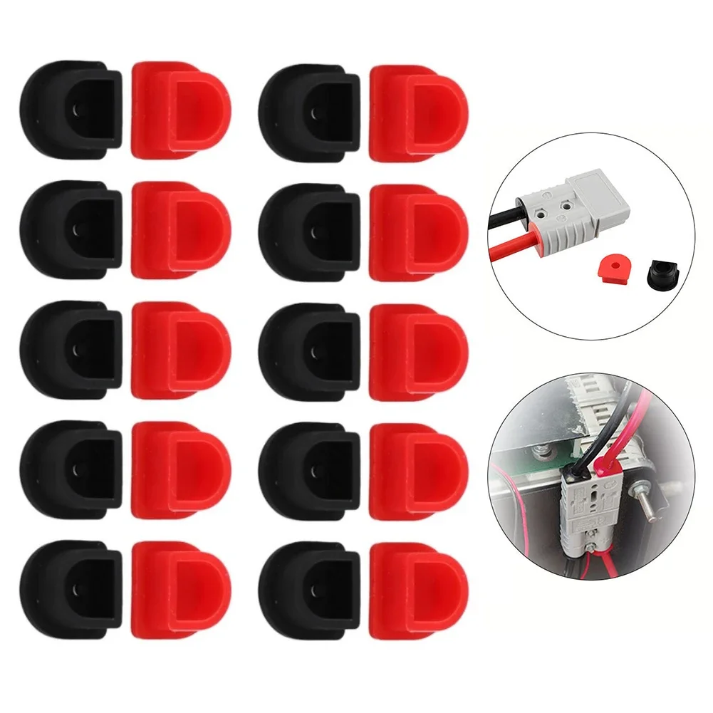 20PCS Waterproof Fixing Plug For Anderson Connector Cable Kits 50A Red And Black Versatile Applications Replacement Accessories