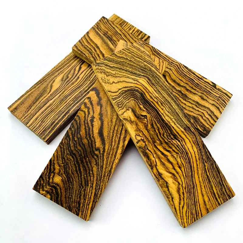 Imagem -04 - Dourado Sandalwood Knife Handle Patch Escamas Mexicanas Faça Você Mesmo Fazendo Material Aperto de Madeira Pêra Amarela Artesanal Rose Madeiras Cruas Par Pcs