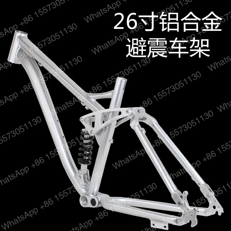 26 Inch Full Suspension MTB Bike Frame Aluminum Alloy 4 Bar Linkage Rear Shock Mountain Bike Frame Disc Brake QR