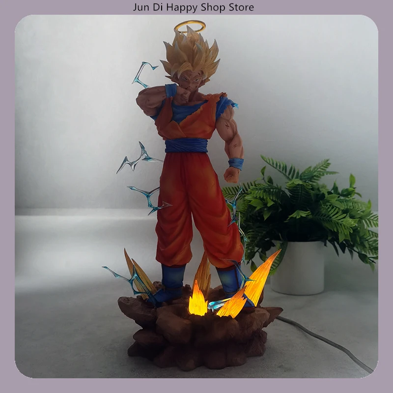 34 cm Dragon Ball Super Saiyan 2 Goku Battle Break Staande Pose Anime Figuur Model Standbeeld Collectie Desktop Decoratie Ornament