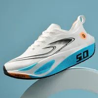 2025 Men's Full-Length Carbon Plate Running Shoes Summer Breathable Mesh Professional Explosive Sports Shoes Size 36-44