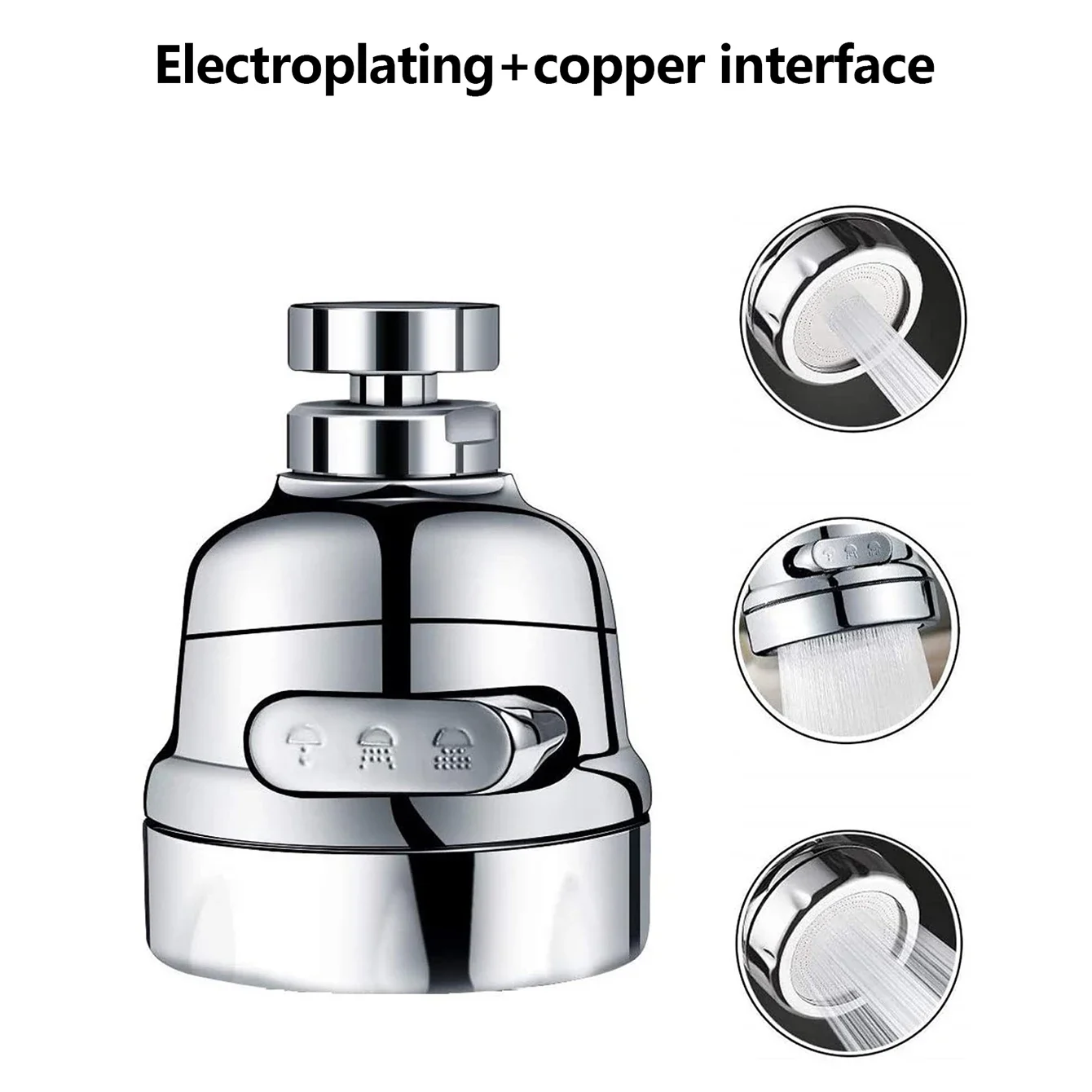 Faucet Splashproof Head Foaming Kitchen Sprinkler Filter Booster ABS  Faucet Shower Head Faucet Adapter Universal