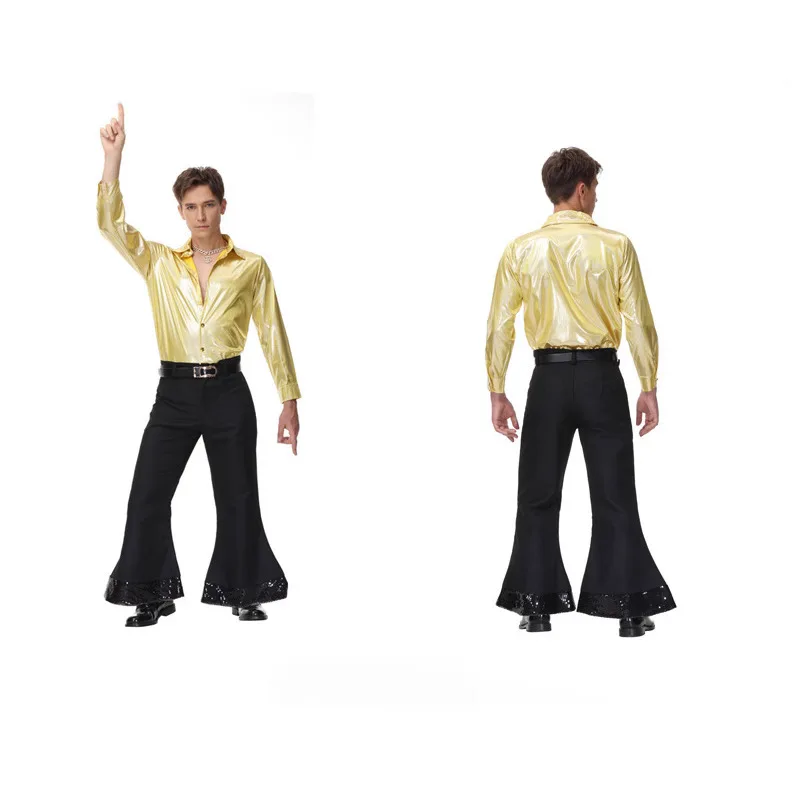 2025Bar Sänger Performance Kostüm Retro80Vintage Denim Plaid Outfit Hip-Hop Sänger Tanz Kostüm Bühne Tragen