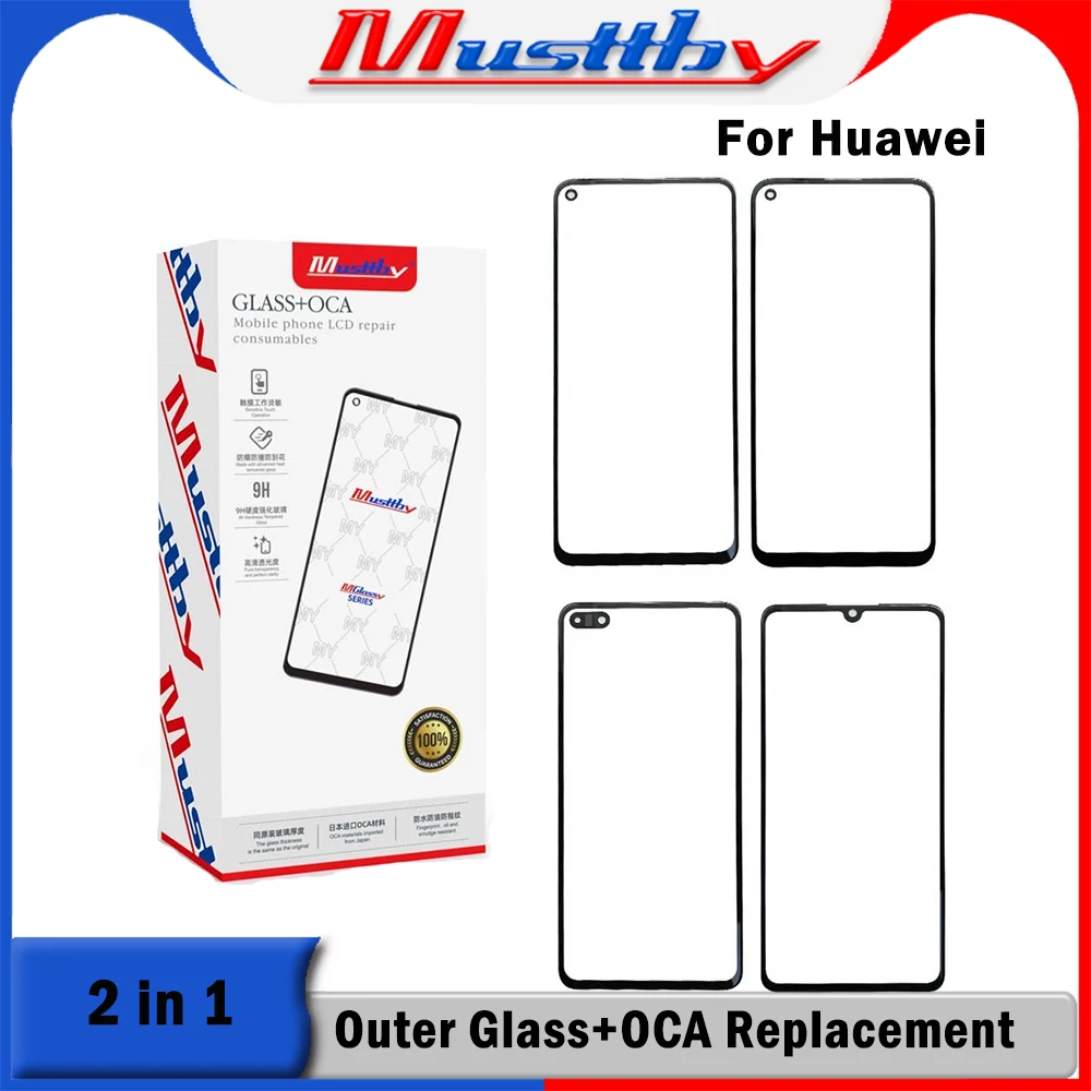 

Musttby 10pc Glass+OCA Vidro Replacement For Huawei Enjoy 70 Magic 40lite Play40 Y71 LCD Screen Front Touch Panel Crystal Repair