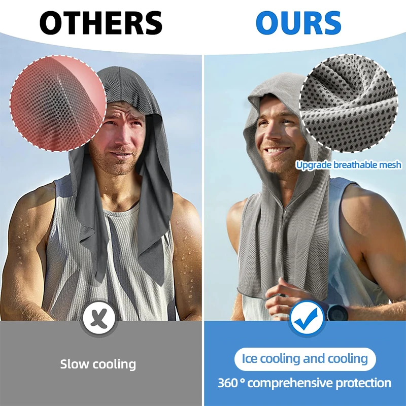 Sunscreen Cooling Towel Beach Shawl Summer Sun Protection Breathable Uv Resistant Evaporative Cool Technology Quick-dry Towel view 5