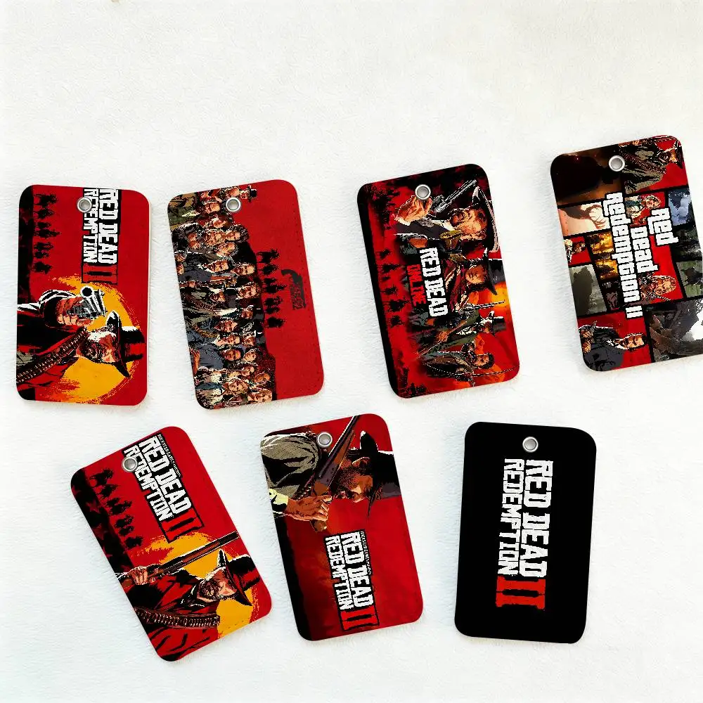 Porte-badge et porte-clés Game R-Red D-Dead R-Redemption 2 pour cartes bancaires, professionnelles, étudiantes et cartes de transport, étui de protection
