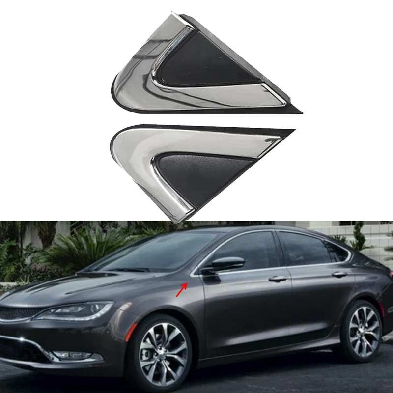 Car Front Pillar Triangle Plate 5NJ511XFAB 5NJ501XFAB For Chrysler 200 2015-2017 Door View Mirror Corner Trim Cover Parts