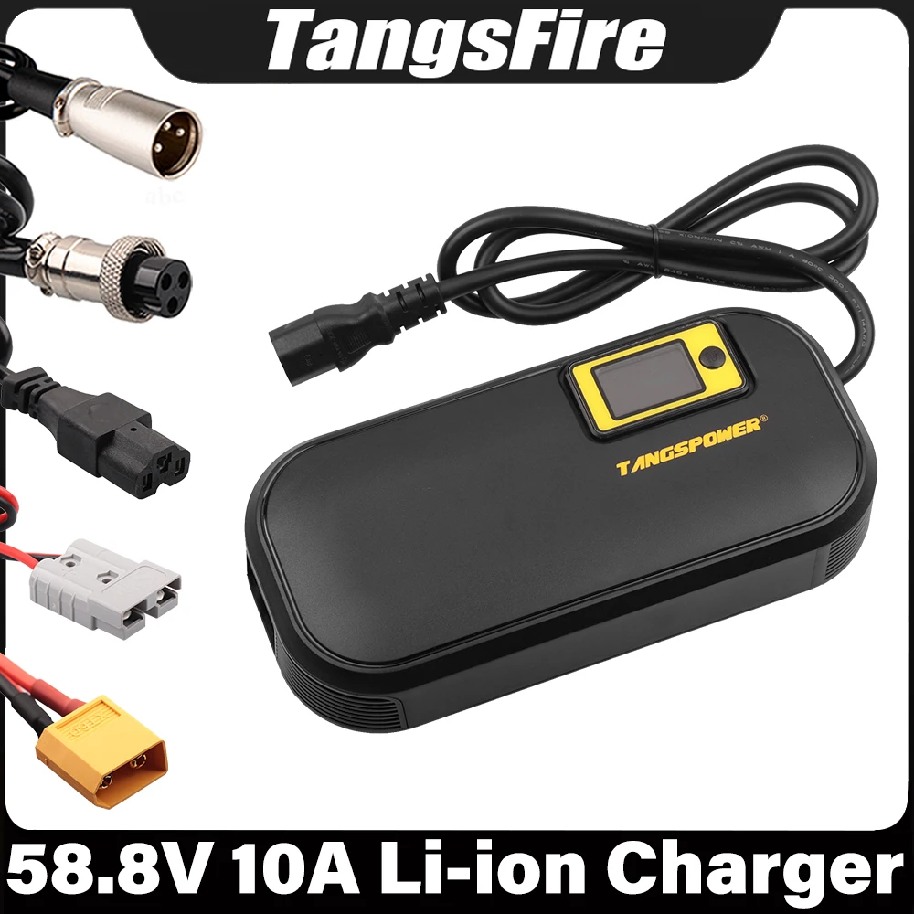 

58.8V 10A Li-ion Battery Charger 14Series For 52V Electric Scooter Bicycle Lithium Battery Pack Charger EU/US/AU/UK Adapter