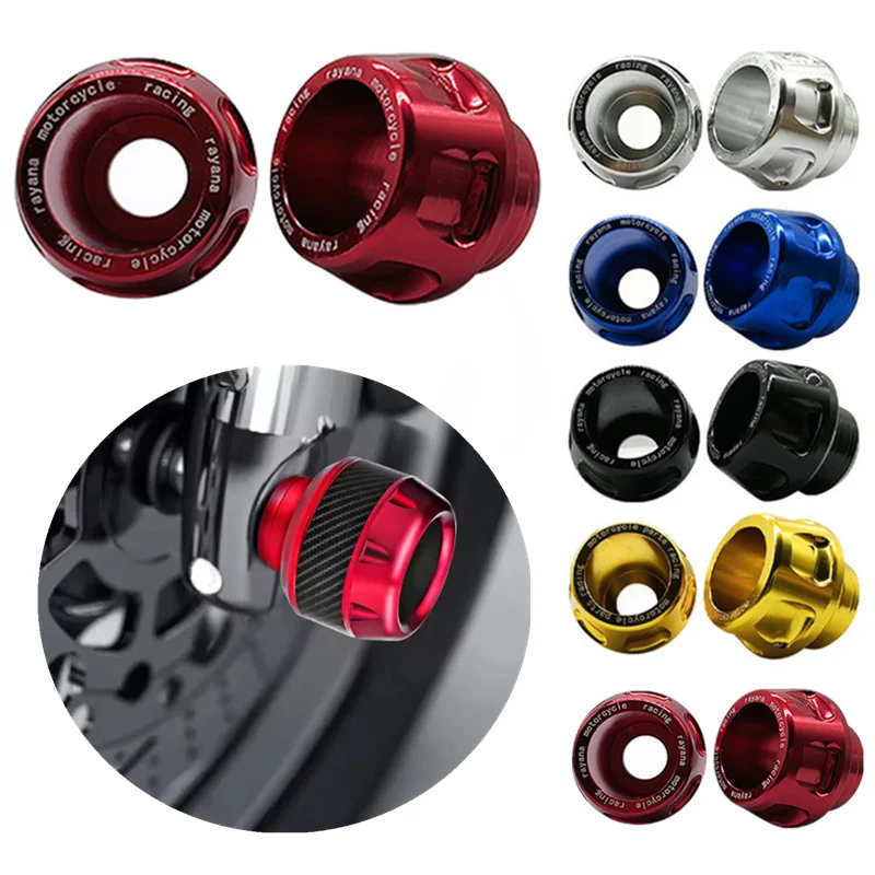 Protector contra choques para motocicleta, marco de horquilla delantera para rueda de patinete, almohadillas de protección contra caídas, deslizadores, accesorios de seguridad para Exterior de Moto