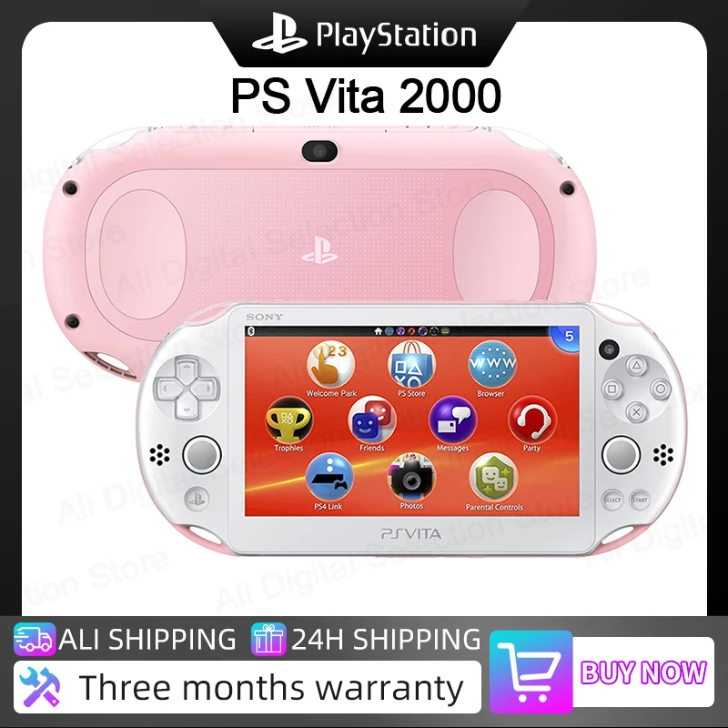 سوني Ps Vita 2000 سليم ريترو وحدة تحكم ألعاب فيديو محمولة أصلية بلاي ستيشن PSV2000 مع شاشة تعمل باللمس PKGJ Store ألعاب مجانية