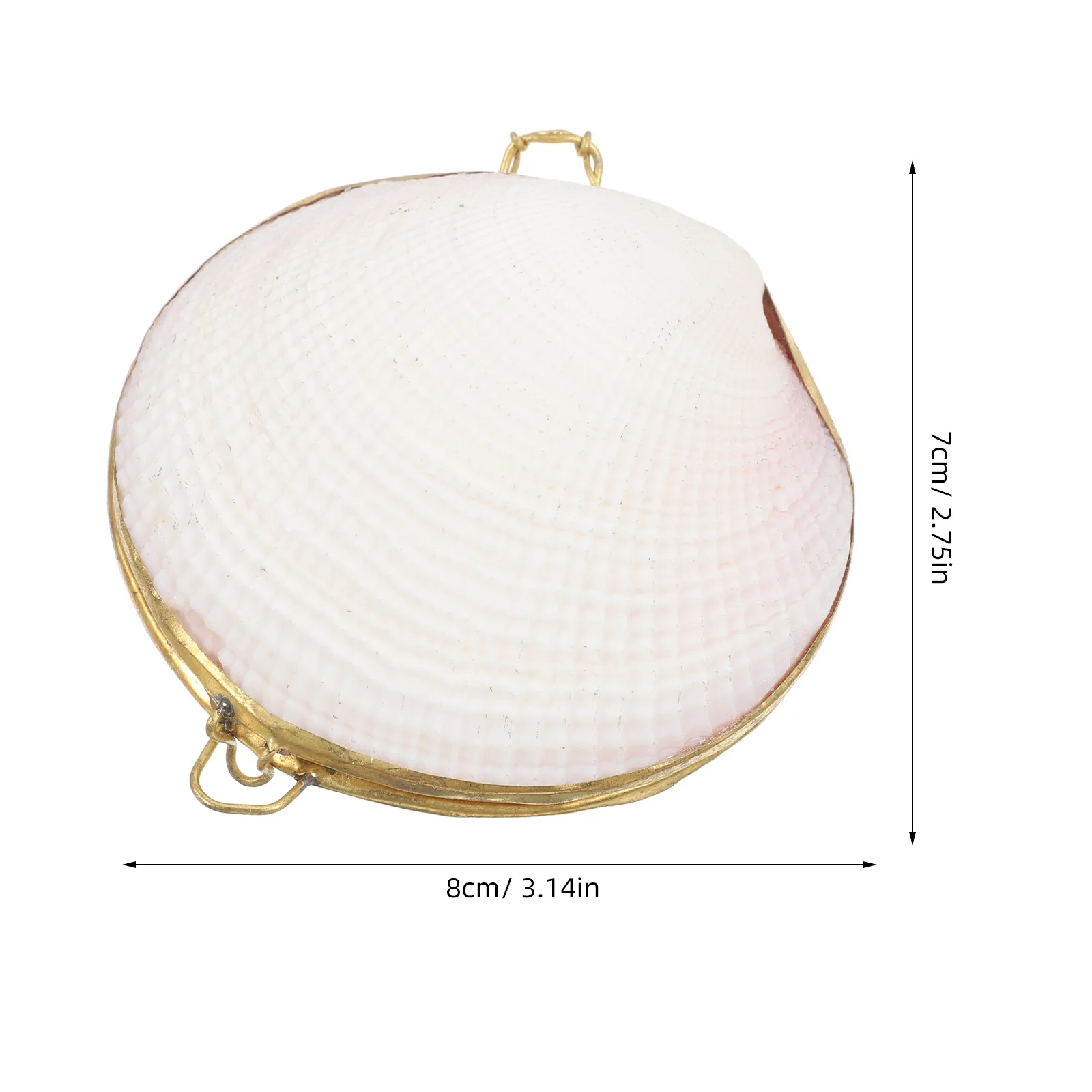 5pcs 5 Pcs Golden Jewelry Case Storage Compact Box Trinket Boxes Dust-proof Natural Shell Material