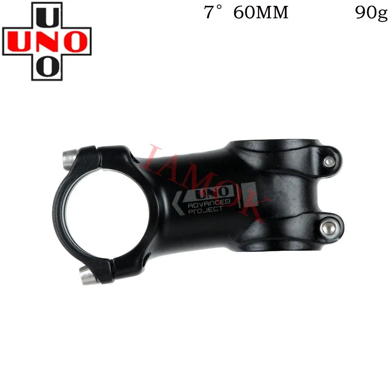 UNO AS025 Bike Ultra Light Matte Black Stem Iamok 7/17 Degree 60-130mm 31.8x28.6mm Gray Logo Stems Bicycle Parts