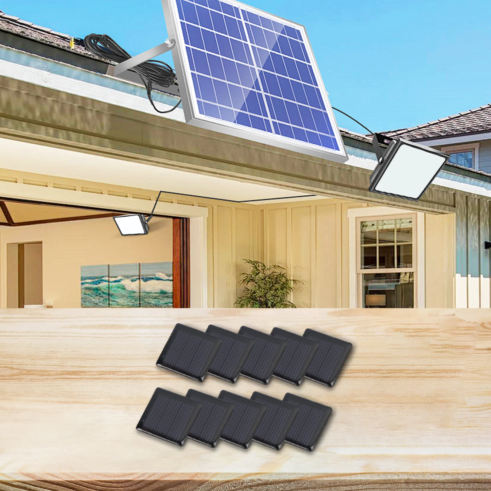 Pack of 10 for mini Solar Panel Cells 1 5V 60mA for DIY Projects Including Advertising Lights and Low Power Appliances