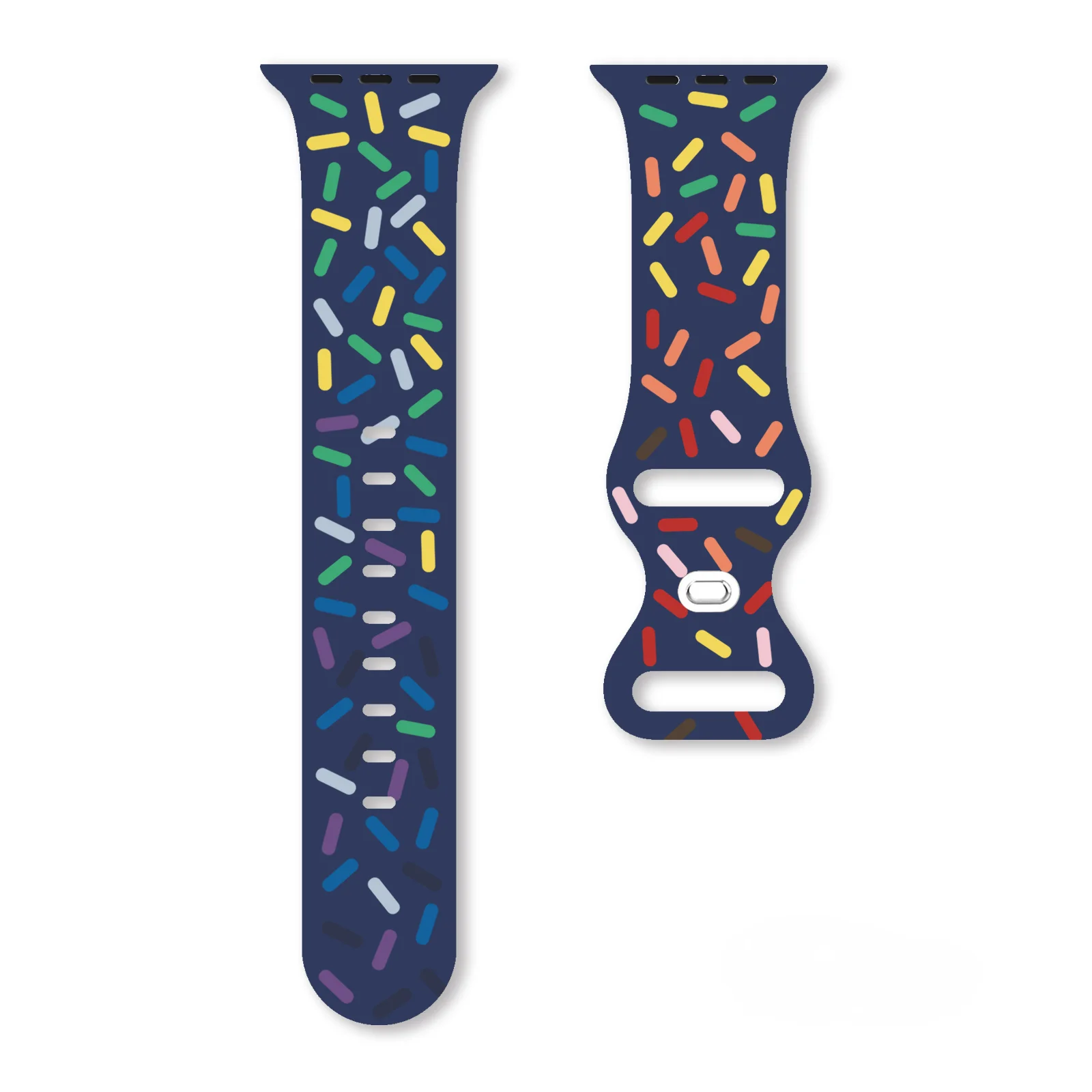 

Iridescence Printed Strap for Apple Watch 10 9 8 7 Silicone Band Replaceable Bracelet for iWatch 46mm 44mm 42mm 41mm Watchband