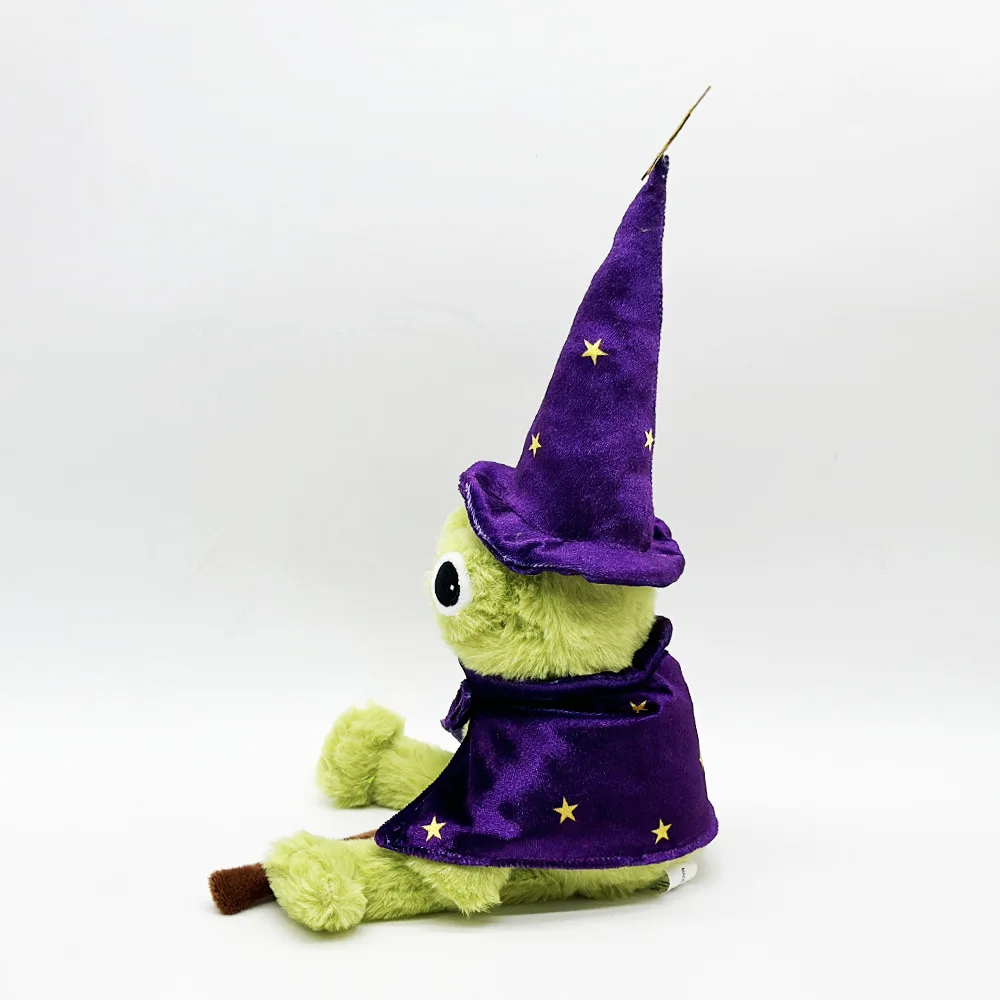 Moonlight Manor Rana Mago Peluche Bambola Rana Verde Con Bacchetta Magica Con Cappello Viola Collezione Giocattolo Per Regali Per Bambini