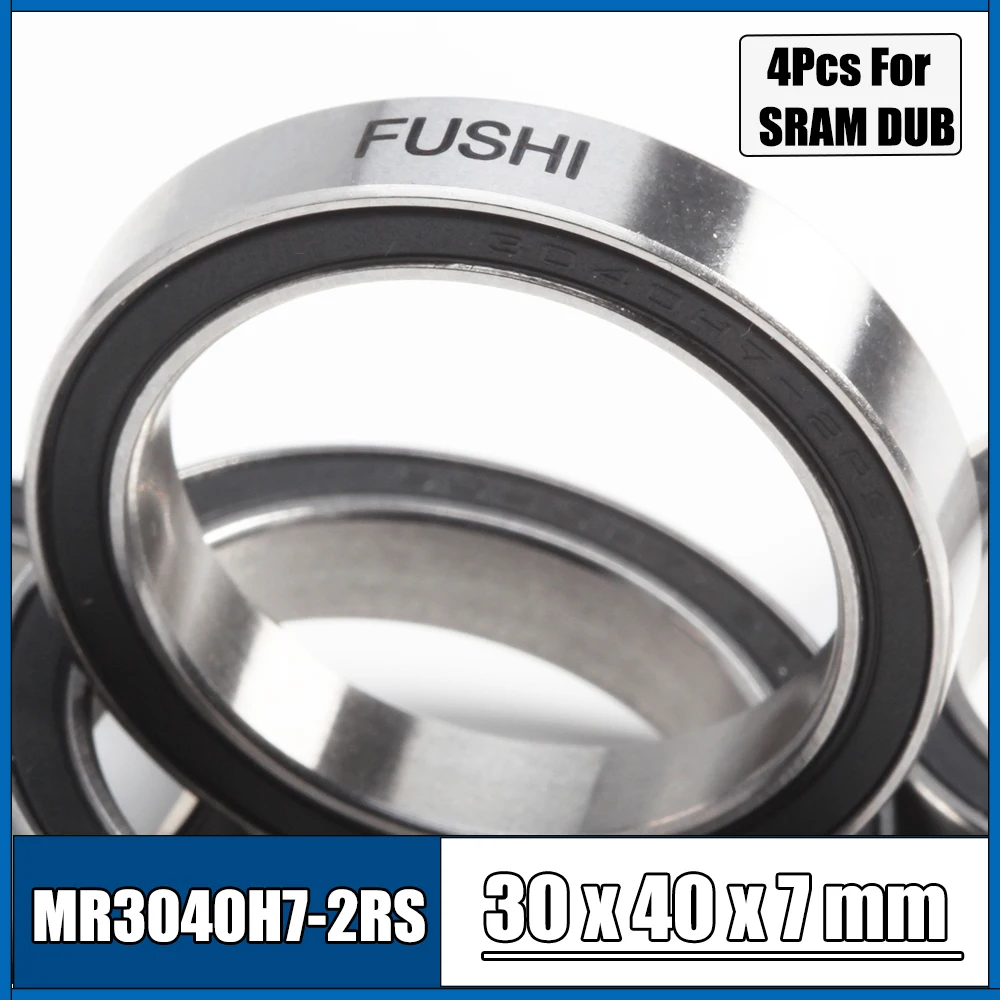 MR3040H7-2RS Ball Bearing 30x40x7 mm 4Pcs ABEC-3 Steel Ball Double Sealed MR3040H7RS Bicycle Bearings For SRAM DUB