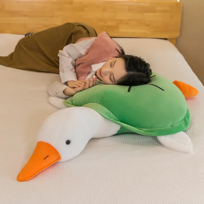 Kawaii เต่าเปลี่ยน Big White Goose Plush โยนหมอนของเล่นน่ารักตุ๊กตาเต่าตุ๊กตาน่ารักสัตว์นุ่มของเล่นเด็กของขวัญ