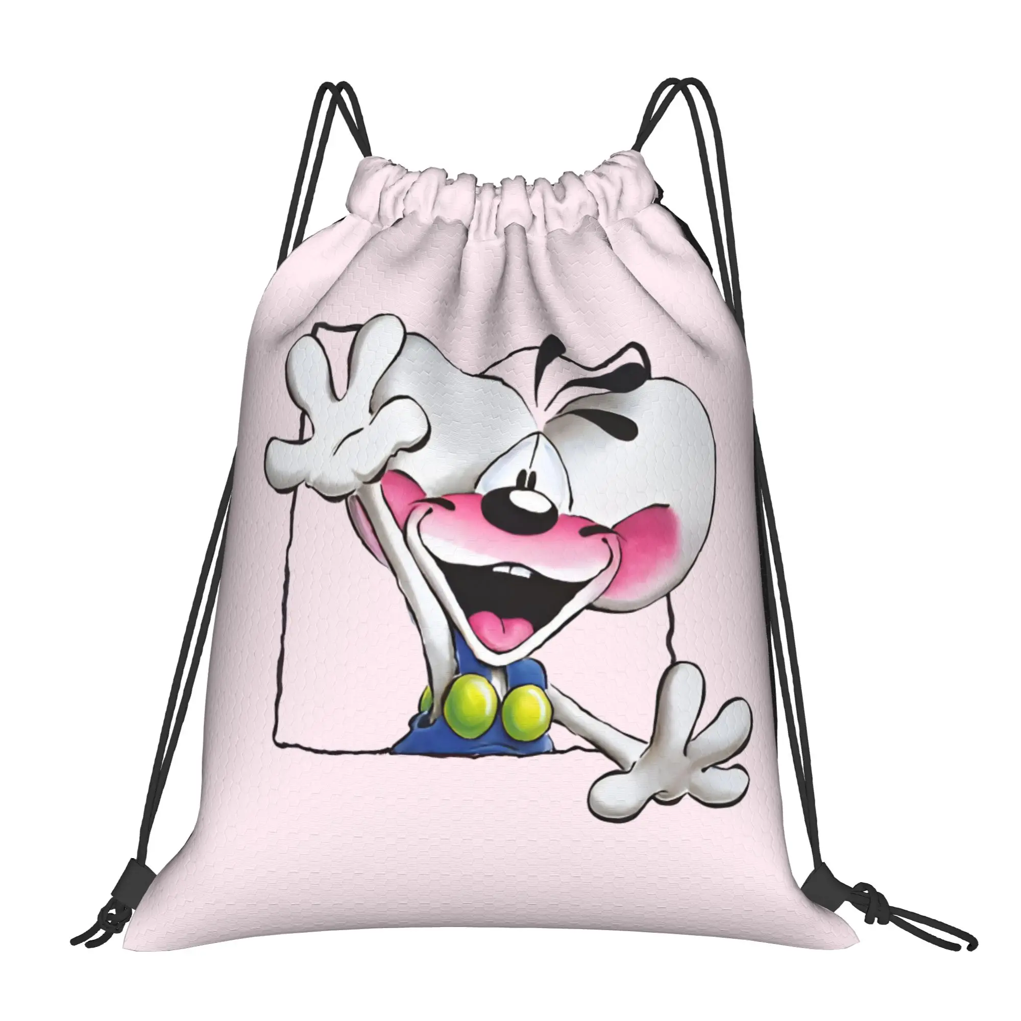 

Cartoon D-Diddl Drawstring Backpack Sports Gym Sackpack Water Resistant String Bag for Running
