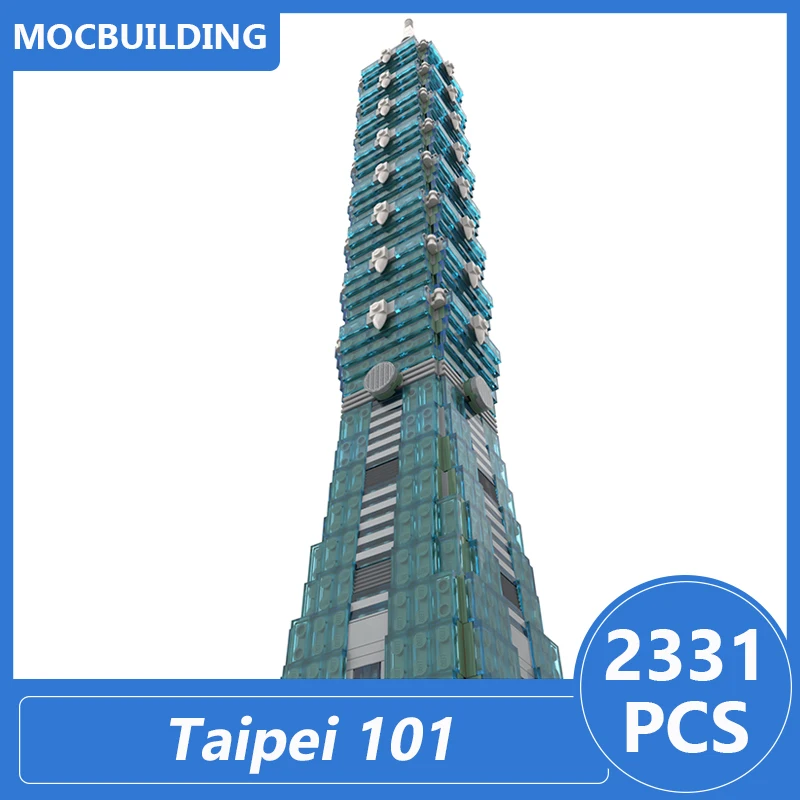 Taipei 101 Scala 1:800 Modello Moc Building Blocks Fai Da Te Assemblare Mattoni Architettura Educativa Creativa Giocattoli Di Natale Regali 2331PCS
