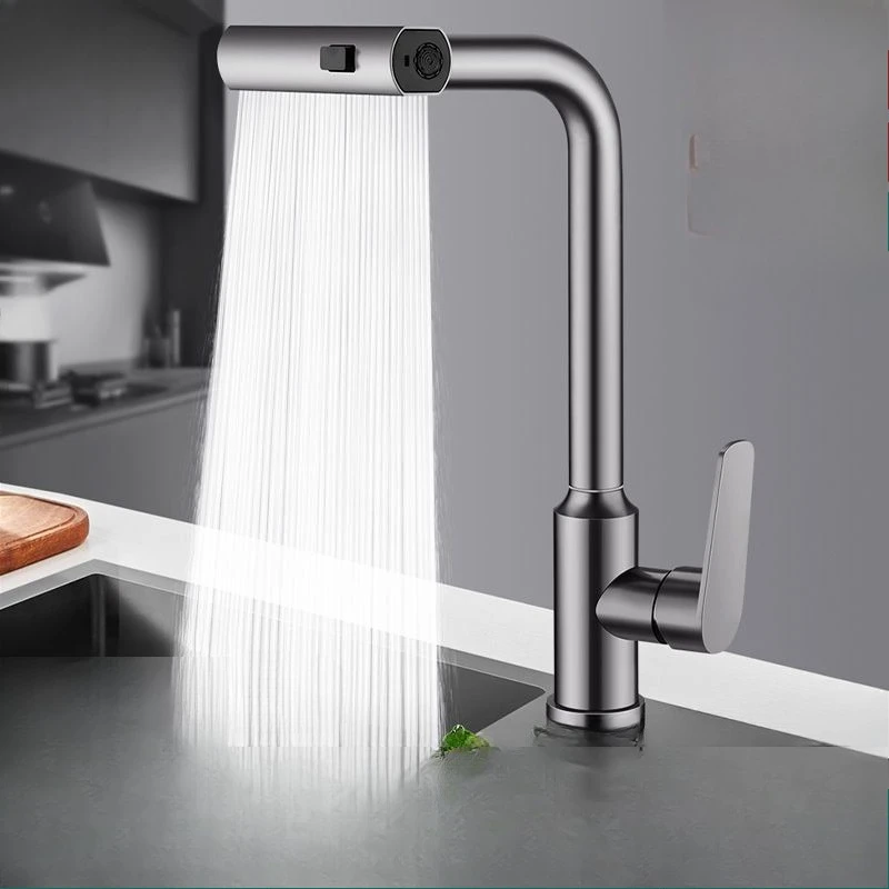 

Full copper kitchen faucet, pull-out type, vegetable basin, dedicated, telescopic, universal rotation