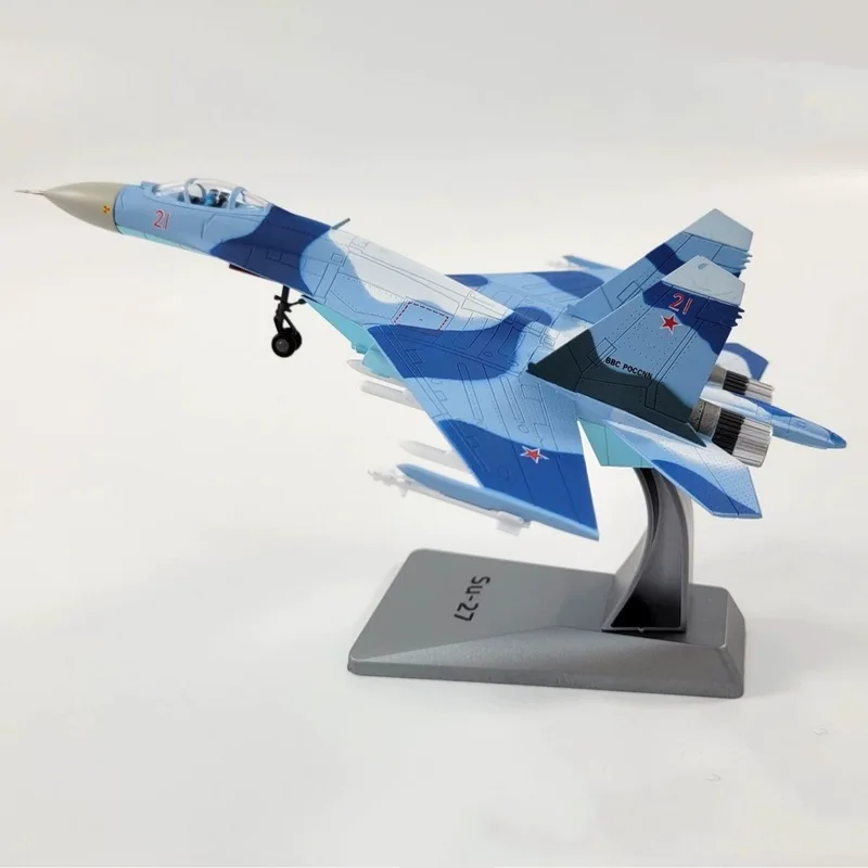1: 100 Russian Su-27 Flanker Heavy Fighter Jets Military Enthusiasts' Collectibles Home Decor Ornaments Friends' Birthday Gifts