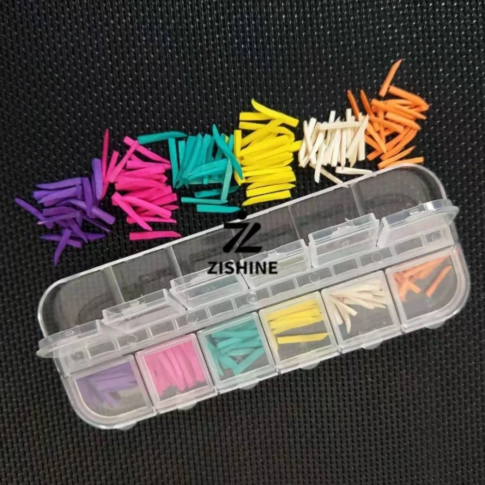 300Pcs Dental Wooden Wedges Set 6 Sizes Color Coded Tooth Interdental Matrix Wedges Dentistry Restoration Gap Filling Tools