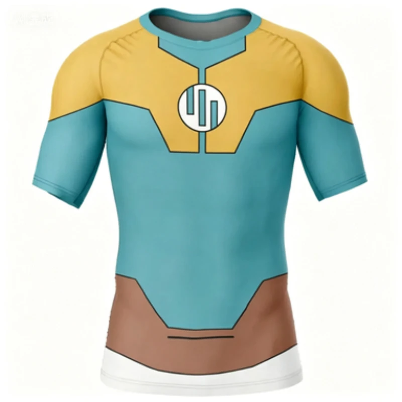 Summer American Functional Style Tri Color Hero Battle Suit Combat Iron Training T-shirt Collection