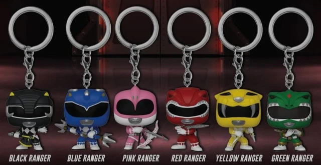 باور رينجرز أحمر أزرق أصفر وردي أسود رينجر المفاتيح الفينيل الدمى عمل الشكل جمع لعبة مجسمة هدية