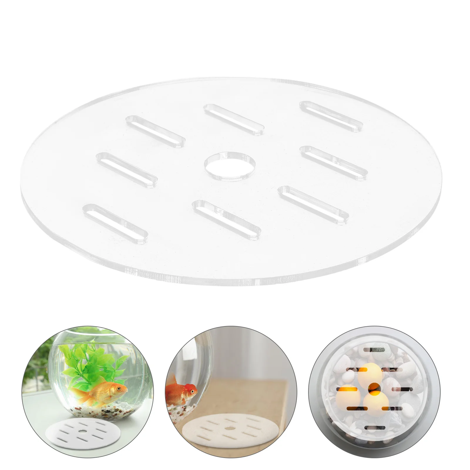 

18Cm Round Fish Tank Lid Cover Acrylic Transparent Anti Jumping Top for Aquarium Turtle Shrimp Secure Fit Decor