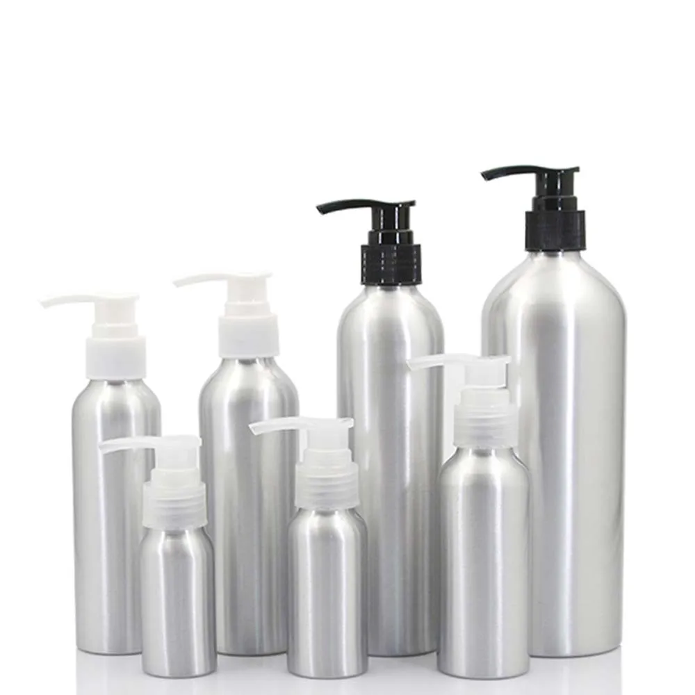 

Portable Empty Makeup Shampoo Hairdresser Aluminum Bottle Hand Pump Lotion Bottle Pressing bottle Refillable Bottles Gel Bottle