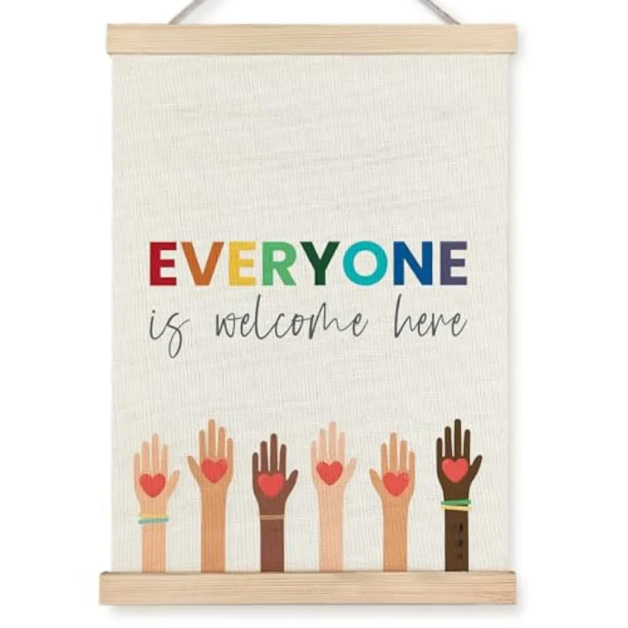 

Diversity Wall Art Posters for Classroom, Inspirational Diversity Poster Hanger Frame for Classroom School Counselor Office Wal