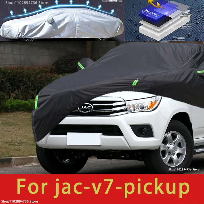 

For JAC V7 Fit Outdoor Protection Full Car Covers Snow Cover Sunshade Waterproof Dustproof Exterior black car cover