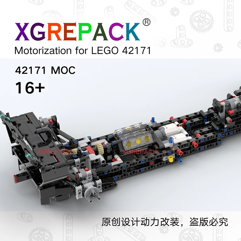 XGREPACK motor motorization for LEGO 42171 Mercedes-AMG F1 W14 E