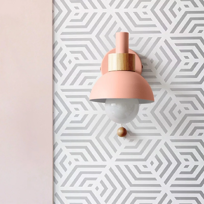 مصباح حائط LED مع مفتاح ، مصابيح شمعدان خشبي ، إضاءة داخلية ، ديكور منزلي ، جانب السرير ، غرفة نوم ، غرفة معيشة ، مصباح ، جديد