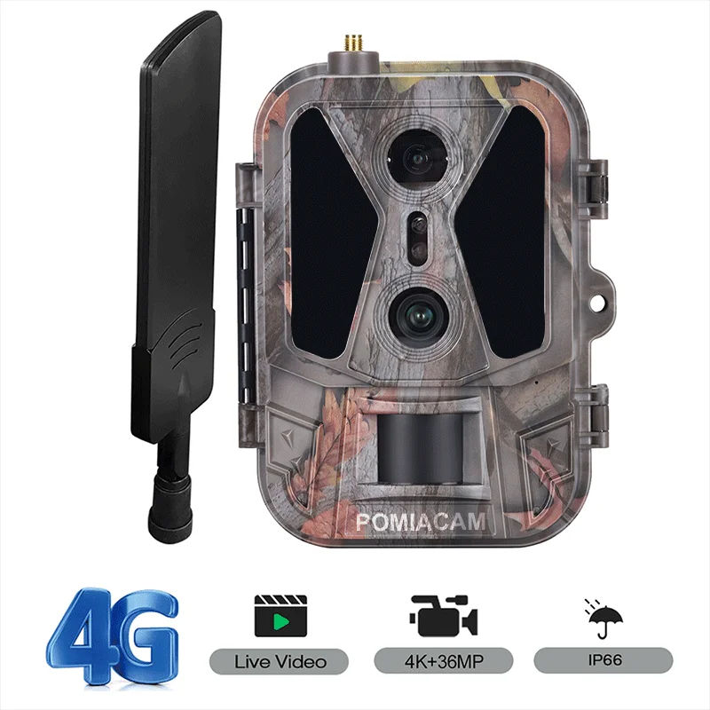 

APP Remote Control Hunting Camera HC-950Pro-Li Dual Lens 4K Video 36MP 4G LIVE Video 8000mAh Iithium Battery IP65 Waterproof