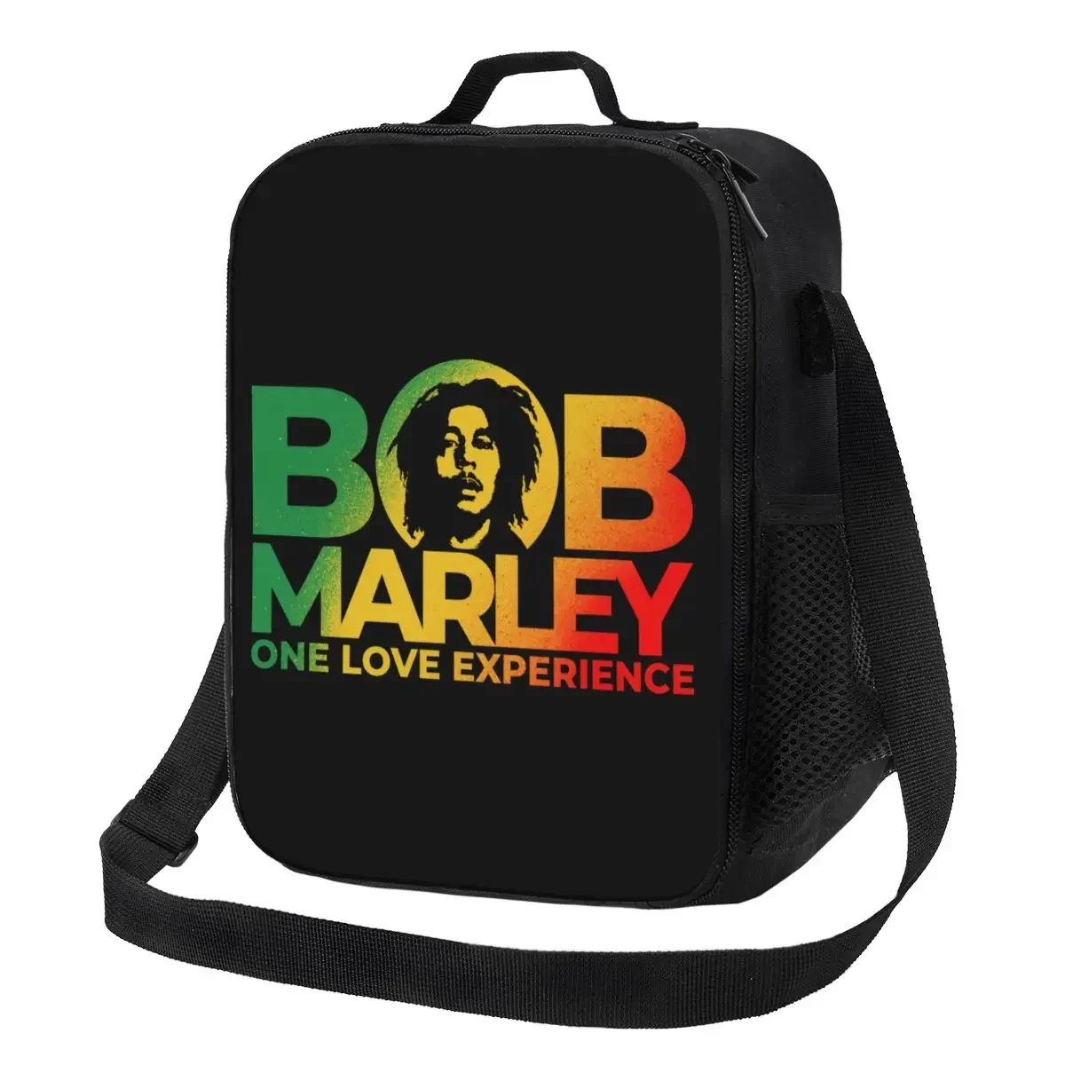 

Изолированная сумка-тоут для обеда Jamaica Singer Reggae Rock Bob Marleys для многоразового термохолодильника, ланч-бокса для еды, детской школы