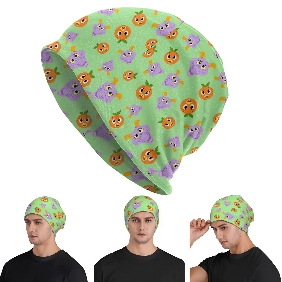 

Festival Fresh - Figment And Orange Bird (green) Skullies Beanies Hats Warm Autumn Winter Outdoor Cap Knitted Bonnet Caps Adult