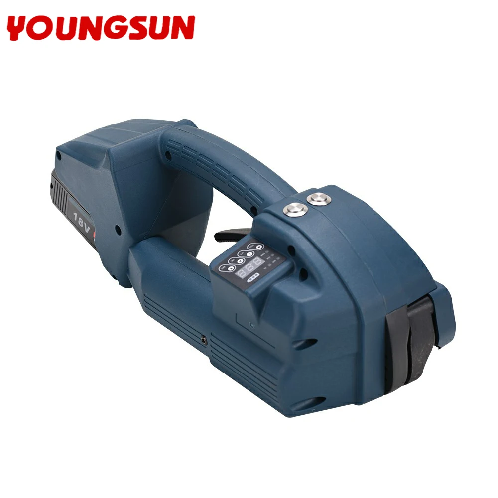 Batteria automatica a grande forza di tensione Pp Pet Q2 13-16mm Strumento di reggiatura per batteria piccola senza pulsanti portatile