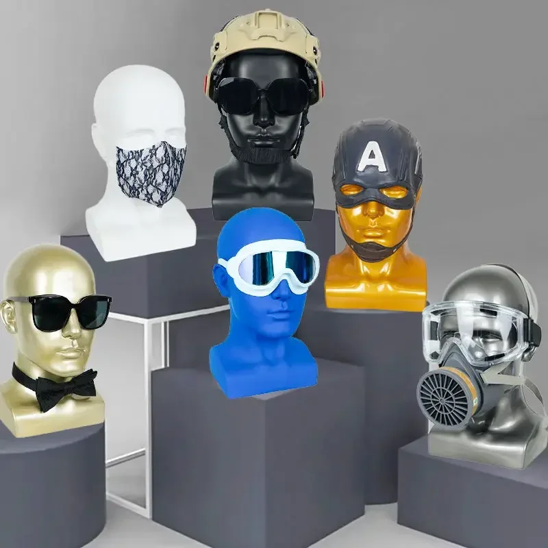 

PVC Men Mannequin Dummy Head Male Manikin Doll Heads for Wigs Hats Sunglass Display