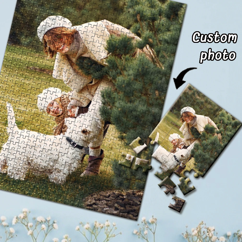 35/150/300/500/1000pcs pets Custom Photo Personalised Decompression Puzzles Jigsaw puzzle Custom DIY Personalised Photo Puzzles