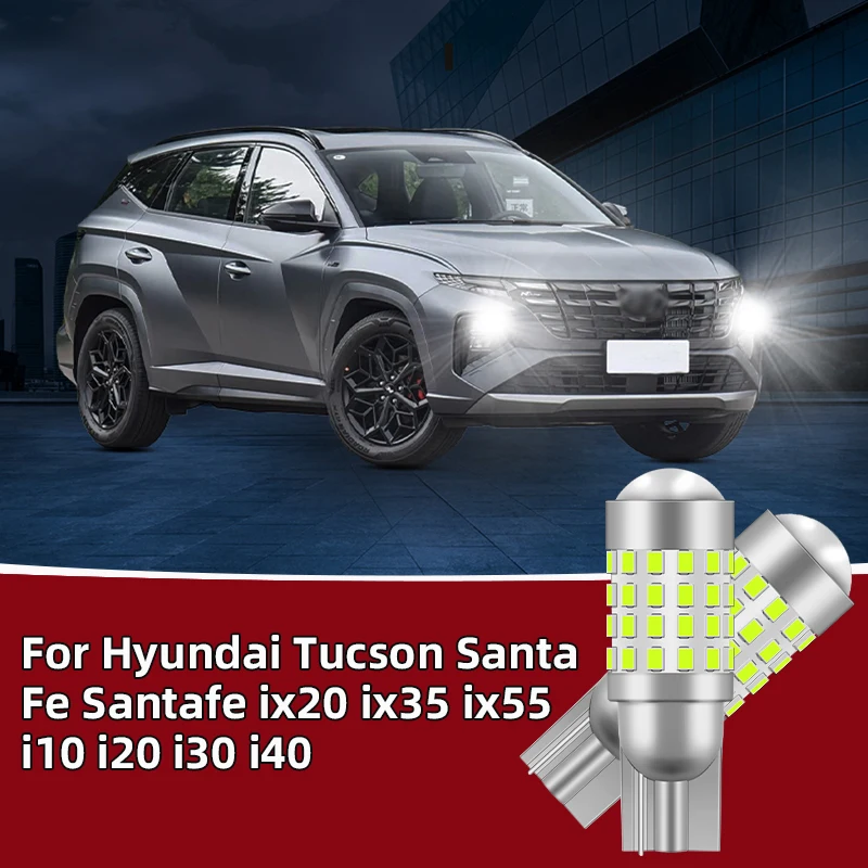 

2Pcs T10 Car LED Bulbs Interior Parking Lamp For Hyundai Tucson Santa Fe Santafe ix20 ix35 ix55 i10 i20 i30 i40 Clearance Lights