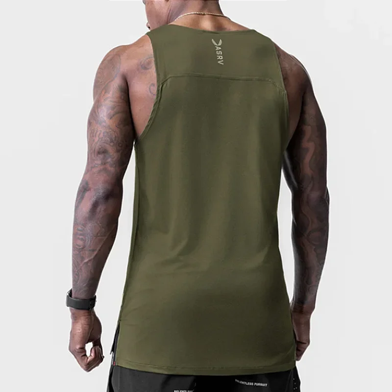 Men's Gym Tank Top Bodybuilding Sleeveless Shirt Quick Dry Fitness Vest Workout Running Sports Muscle Casual Summer Undershirt view 5