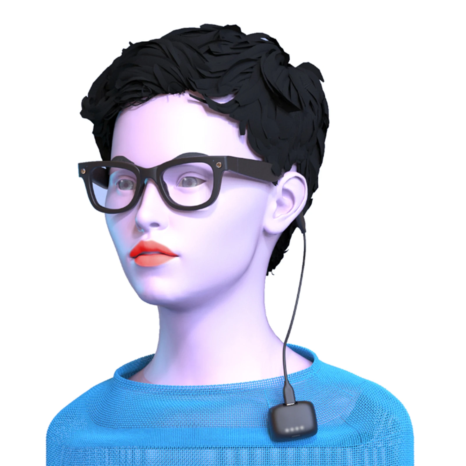 

Wearable Charger Fit for Ray-Neo V3 AI Glasses Accessories Portable Charger Clip-on Design with 800mAh Battery Lightweight