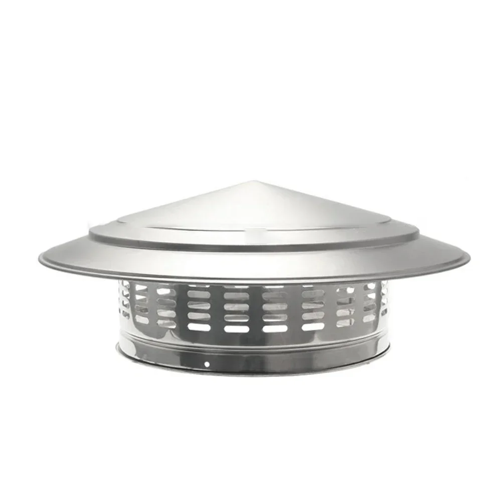 1pc 250/300mm Chimney Cap Flue Cap Mesh Fireplace Chimney Hat Roof Cowl Metal Top Hat Flue Rain Cap Cover Weather Barrier