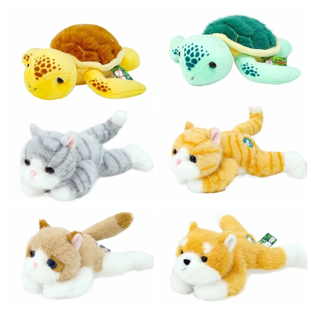 Marine Animal Tortoise Plush Toy Fluffy Collection Sea Turtle Stuffed Doll Cute Stuffed Little Cat Plush Doll Car Decor