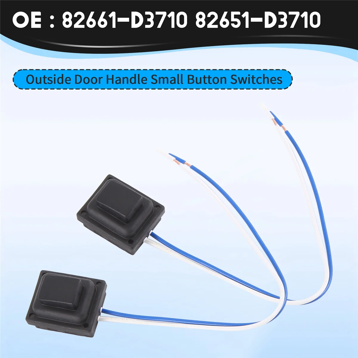1 пара умных ручек передней двери, маленькая кнопка 82661-D3710 82651-D3710 для Hyundai Tucson 2016-2020, внешний съемный переключатель