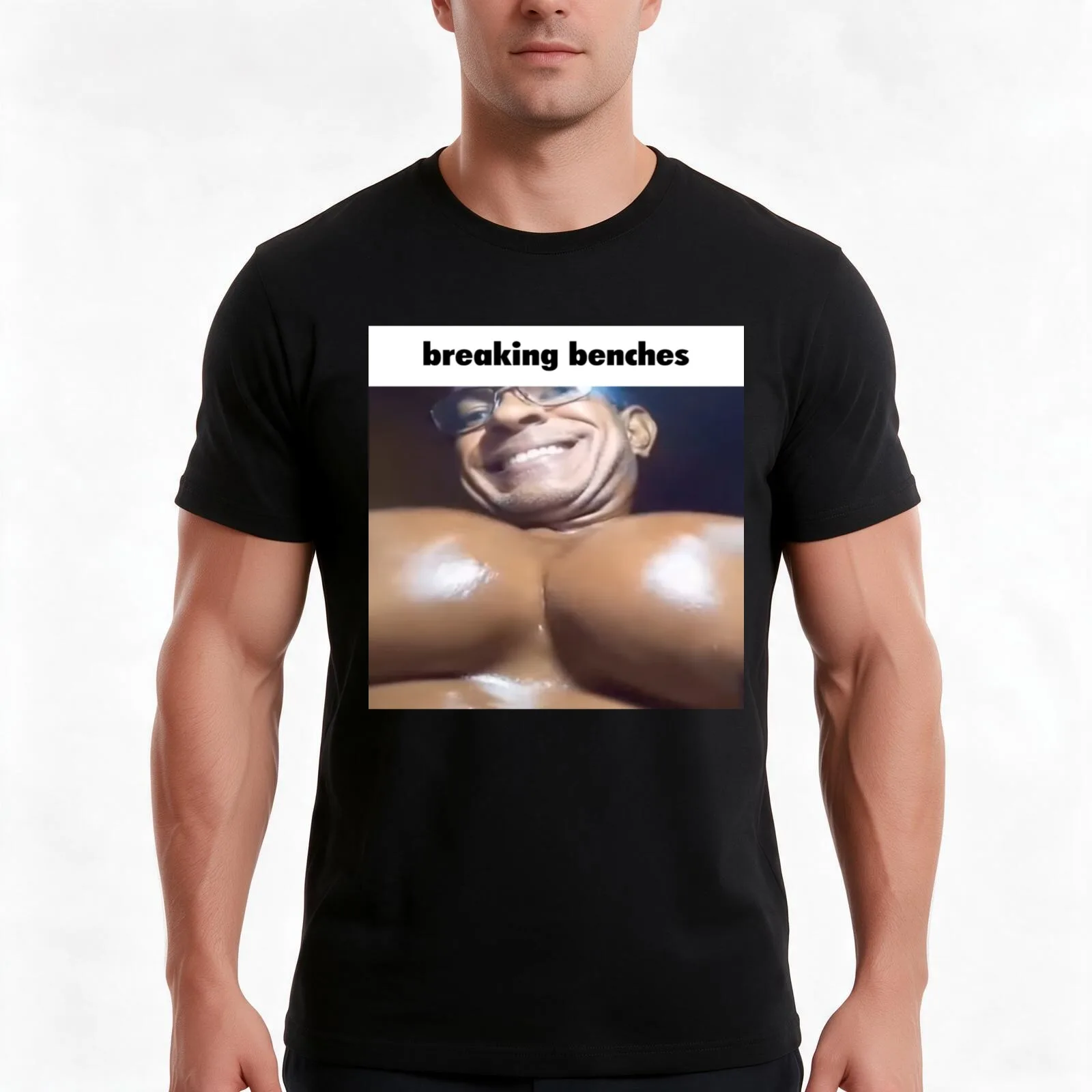 Buff Gus Breaking Benches T-Shirt Summer Casual Cotton Tee Oversized Streetwear Tops Vintage Graphic Print Unisex Men Women