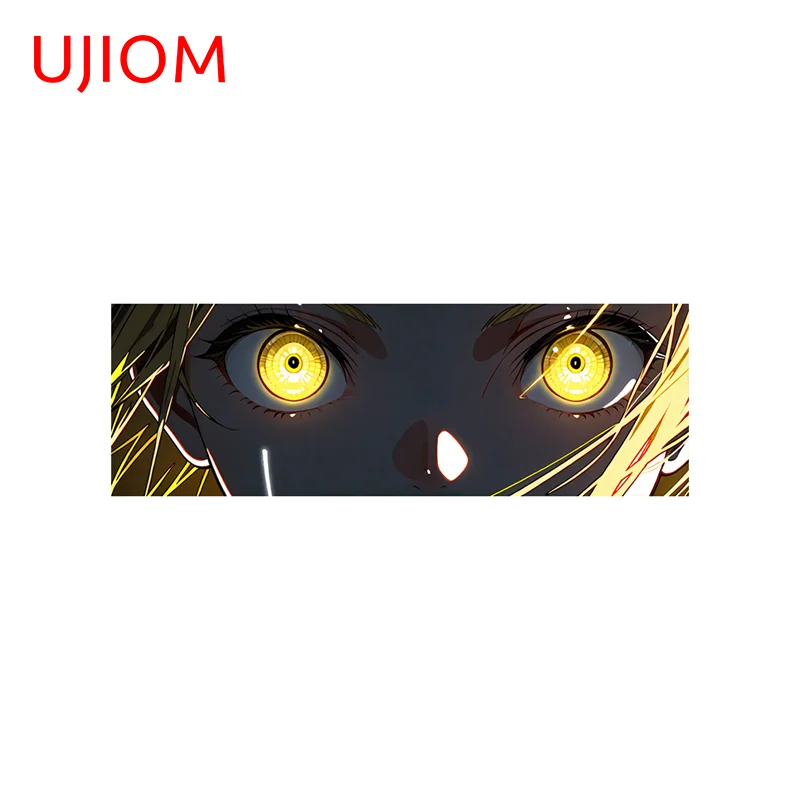 UJIOM Anime Character Bright Golden Eyes Peek Partial Image Wall Sunscreen Wardrobe Vinyl Decal Suitable for Chambre Decor