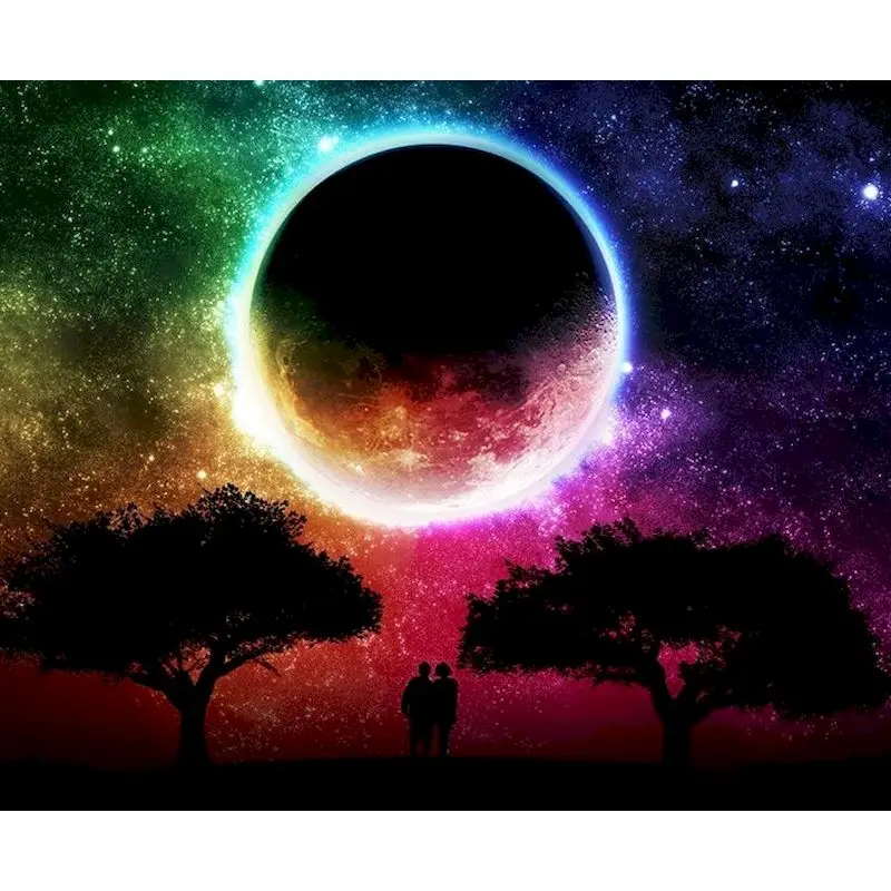 

Moon Trees Couple Scenery 500/1000/1200/2000 PCS Jigsaw Puzzles Family Activity Games for Gameroom Bedroom Home Decor Gifts