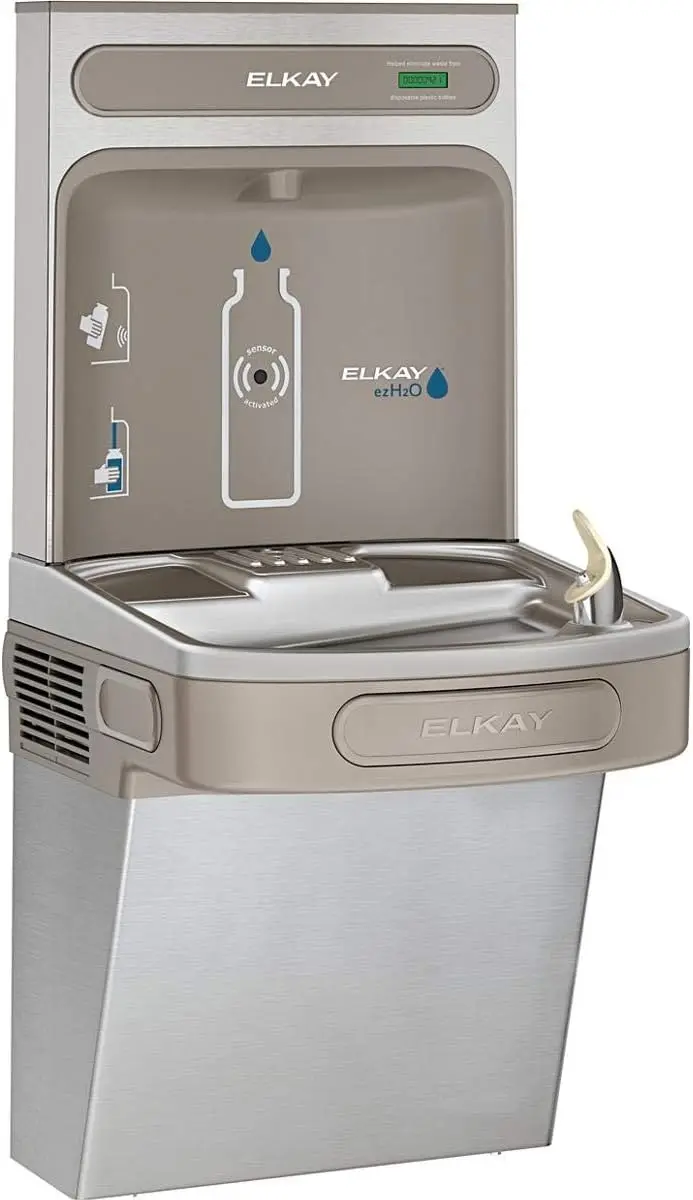 Elkay EZS8WSSK EZH2O Bottle Filling Station with Single ADA Cooler, Non-Filtered 8 GPH Stainless